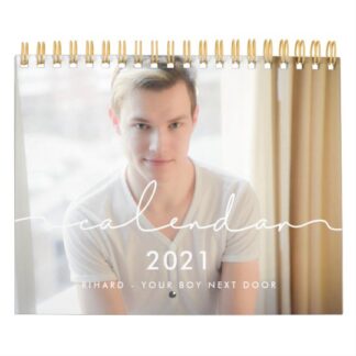 Minimalist modern Rihard photo 2021 calendar